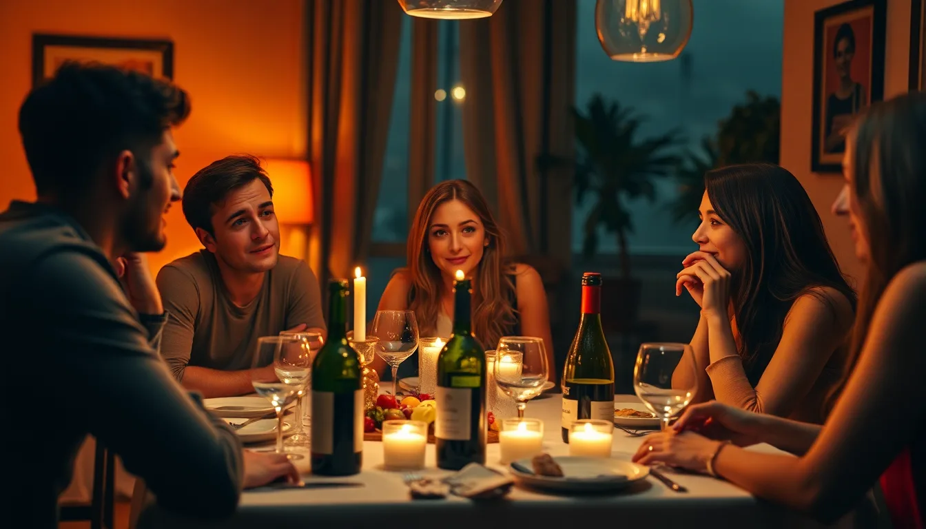 Cena con i suoi amici al primo mese: i segnali da leggere